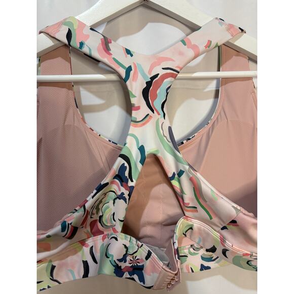 Athleta Plus Size 2X Floral Sports Bra Adjustable Activewear Razorback - Picture 7 of 10